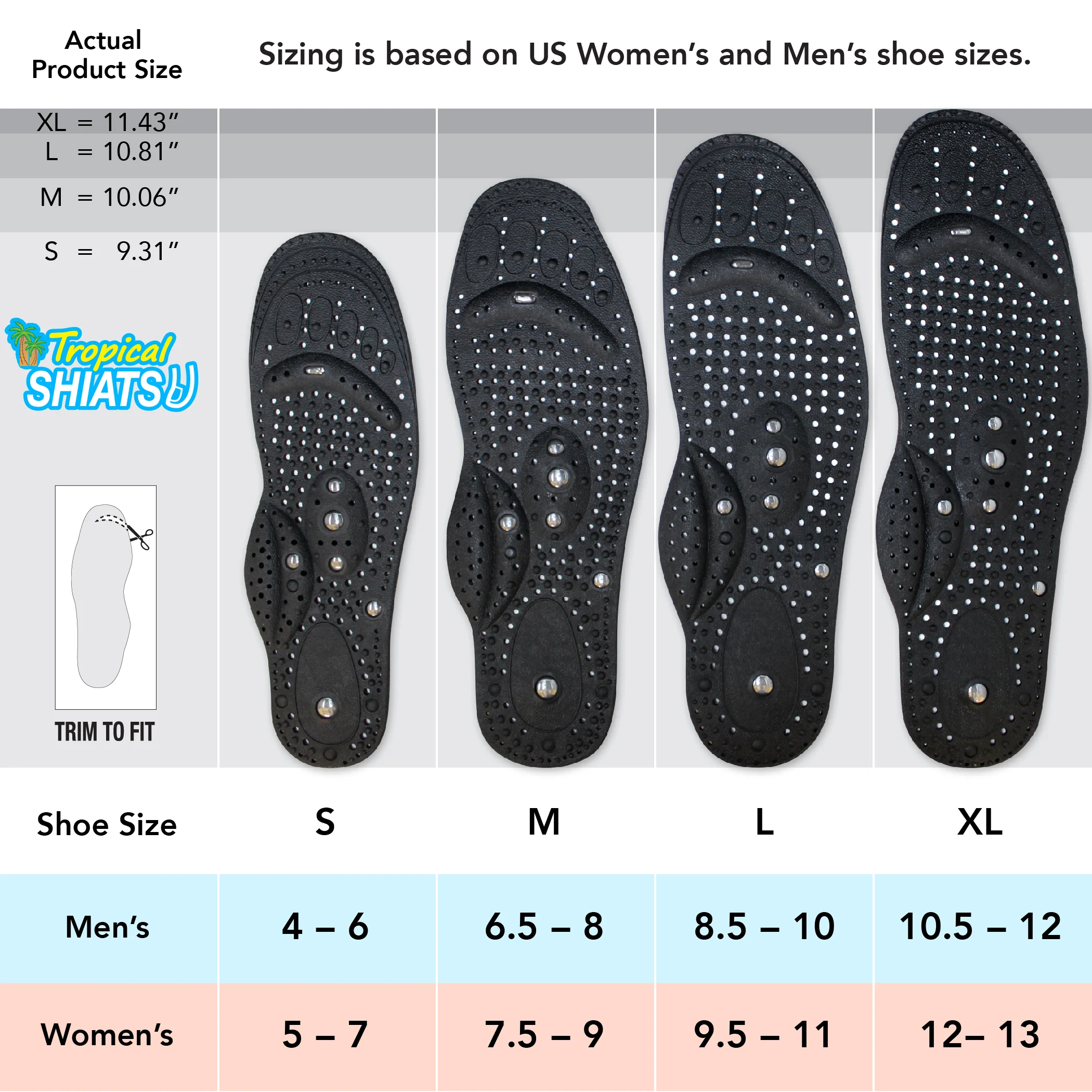 Tropical Shiatsu Magnetic Insoles — U.S. Jaclean